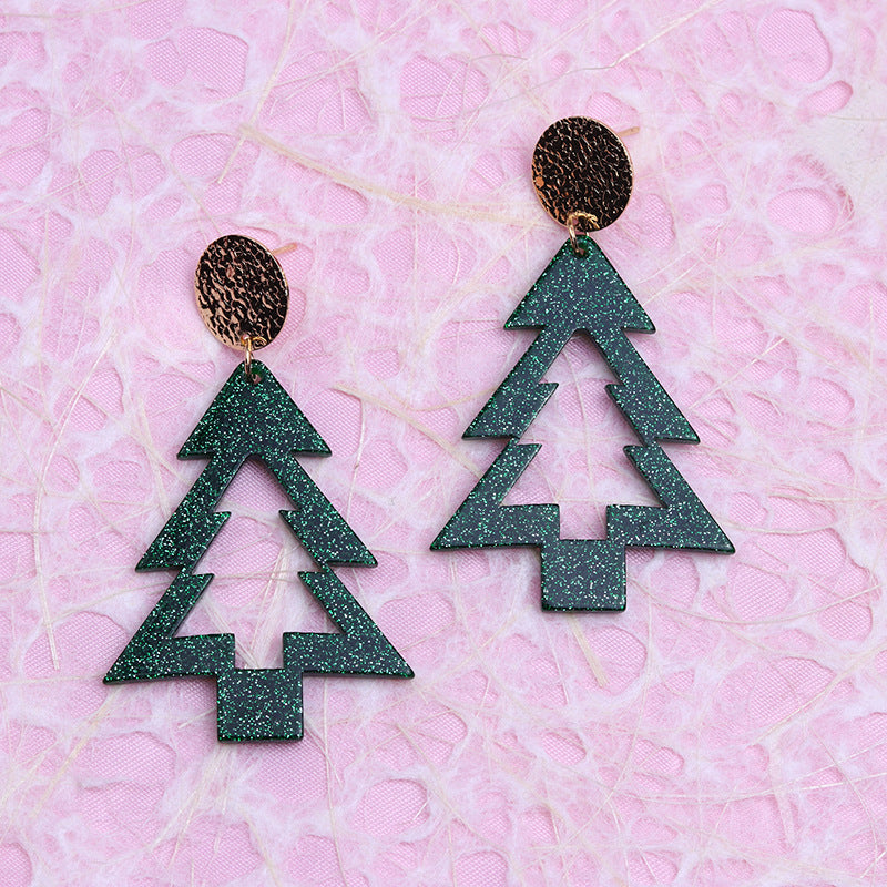 Wholesale Christmas Asymmetric Stud Earrings